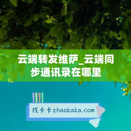 云端转发维萨_云端同步通讯录在哪里