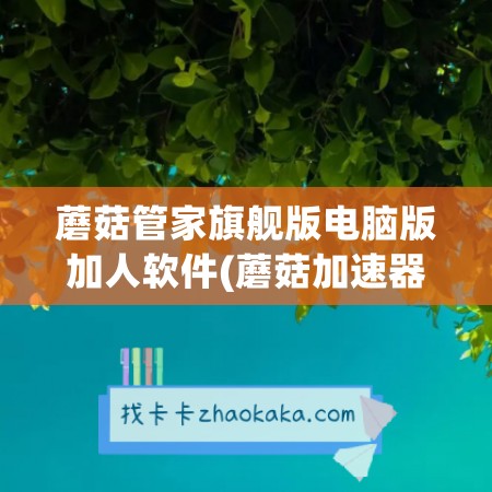 蘑菇管家旗舰版电脑版加人软件(蘑菇加速器怎么共享pc使用)