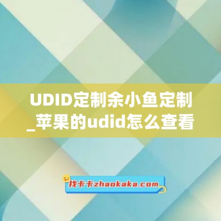 UDID定制余小鱼定制_苹果的udid怎么查看(iphone的uuid怎么看)