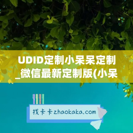 UDID定制小呆呆定制_微信最新定制版(小呆呆可爱头像)