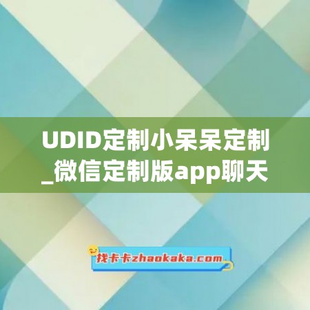 UDID定制小呆呆定制_微信定制版app聊天版下载安装最新版(小呆呆动态表情包)