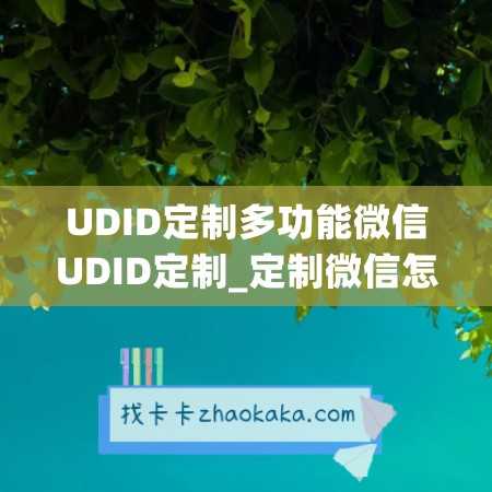 UDID定制多功能微信UDID定制_定制微信怎么做荣耀(<a href=