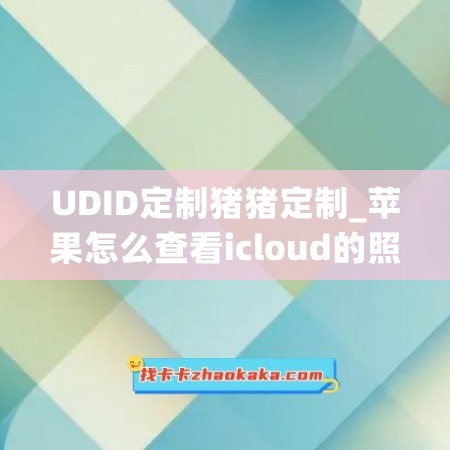 UDID定制猪猪定制_苹果怎么查看icloud的照片(怎么查看苹果手机icloud的照片)