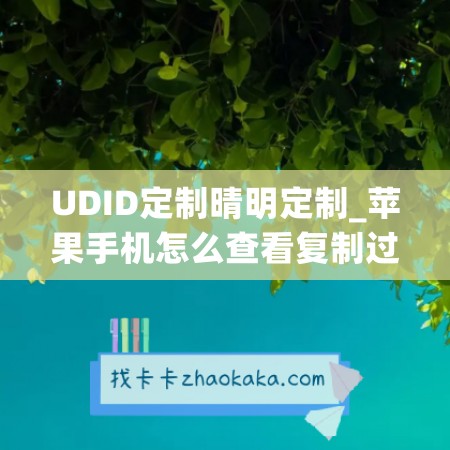 UDID定制晴明定制_苹果手机怎么查看复制过的内容(ios怎么查看复制过的内容)