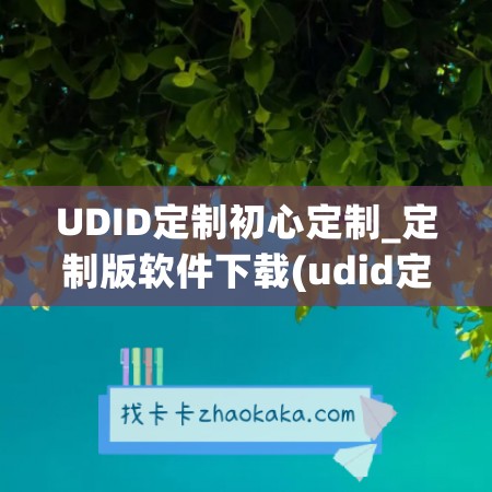 UDID定制初心定制_定制版软件下载(udid定制软件可以用多久)