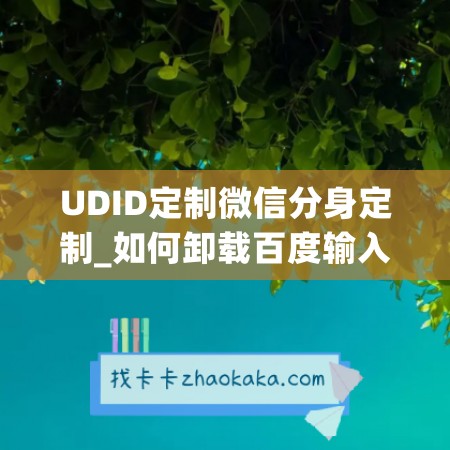 UDID定制微信分身定制_如何卸载百度输入法定制版软件(自带百度输入法怎么卸载)