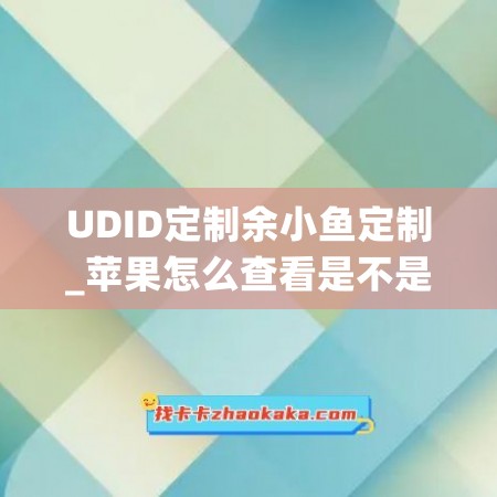 UDID定制余小鱼定制_苹果怎么查看是不是正品