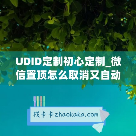 UDID定制初心定制_微信置顶怎么取消又自动恢复了(微信8.0取消置顶)